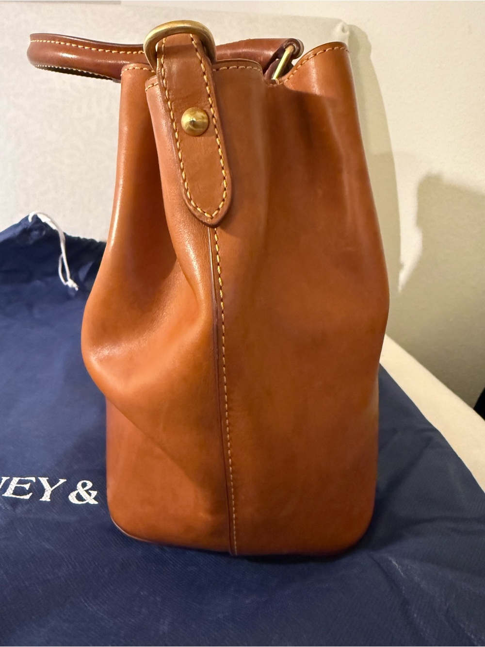 Dooney & Bourke Florentine Tan Leather Medium Shoulder Bag - Picture 3 of 16